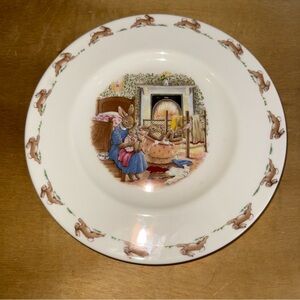 Royal Doulton White Plate with Rabbit Design